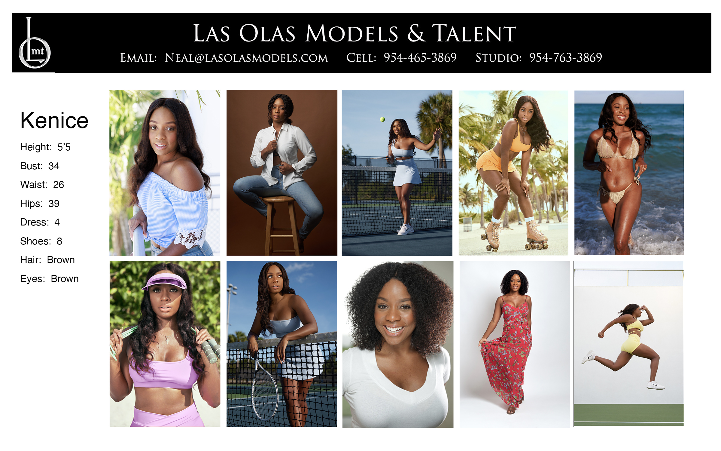 Models Fort Lauderdale Miami South Florida - Print Video Commercial Catalog - Las Olas Models & Talent - Cidnee Comp